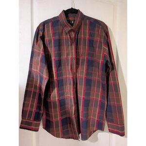 Fred Perry | Classic Plaid Button-Down Shirt (Red/Blue)